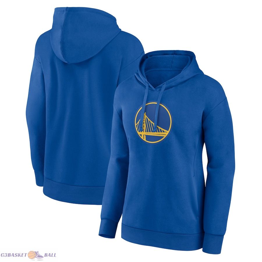 Women's Golden State Warriors Royal Team Primary Logo Pullover Hoodie