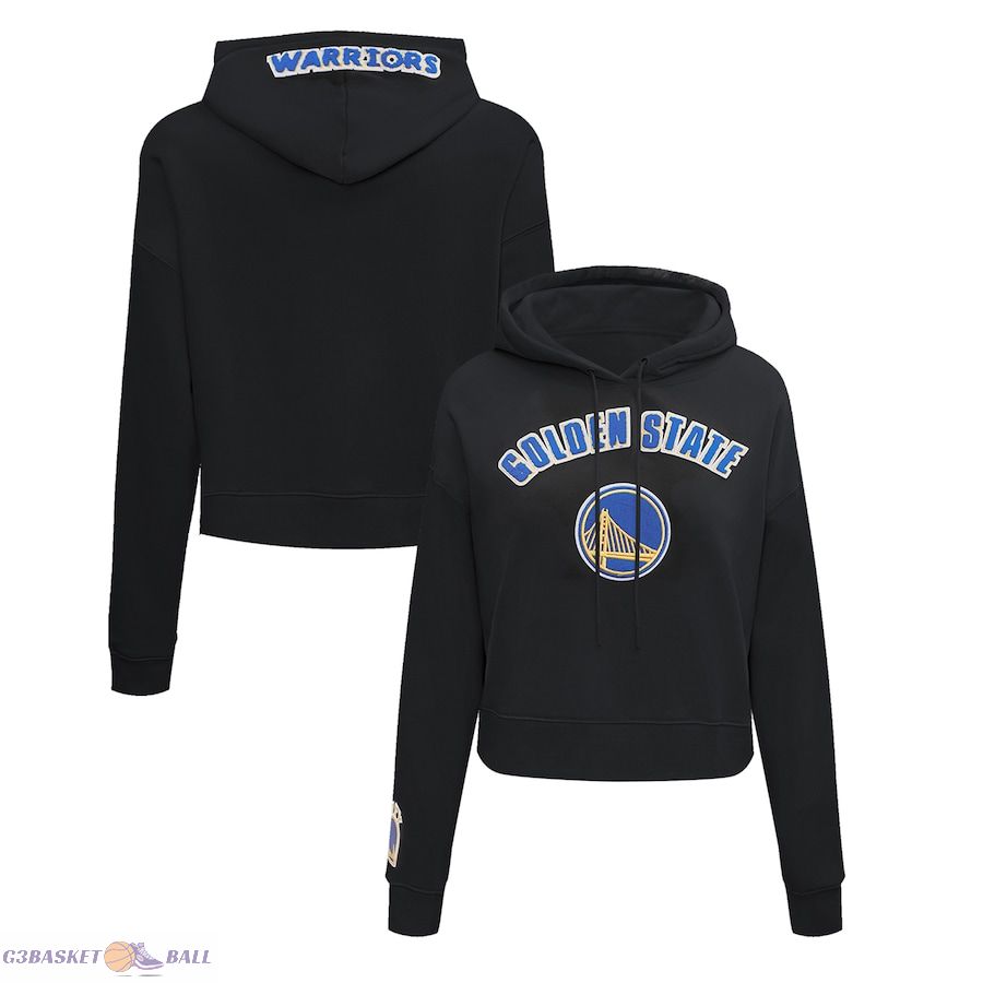 Women's Golden State Warriors Pro Standard Black Classic FLC Pullover Hoodie