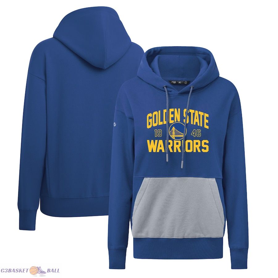 Women's Golden State Warriors Levelwear Royal Bonfire Pullover Hoodie