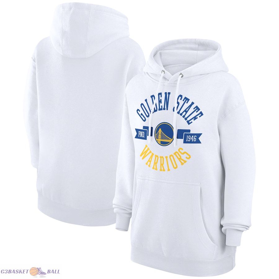 Women's Golden State Warriors G-III 4Her by Carl Banks White City Pullover Hoodie