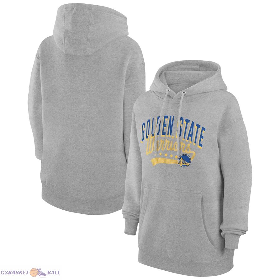 Women's Golden State Warriors G-III 4Her by Carl Banks Heather Gray Filigree Logo Pullover Hoodie