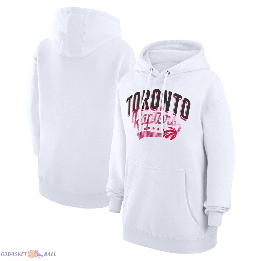 Women's Toronto Raptors G-III 4Her by Carl Banks White Filigree Logo Pullover Hoodie