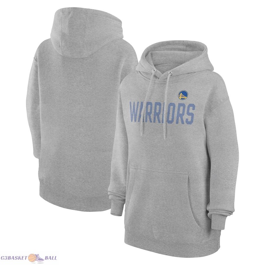 Women's Golden State Warriors G-III 4Her by Carl Banks Heather Gray Dot Print Pullover Hoodie