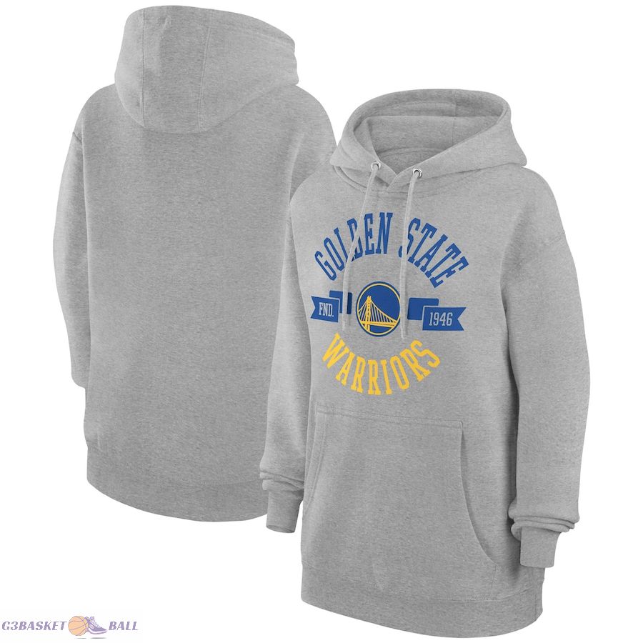 Women's Golden State Warriors G-III 4Her by Carl Banks Heather Gray City Pullover Hoodie