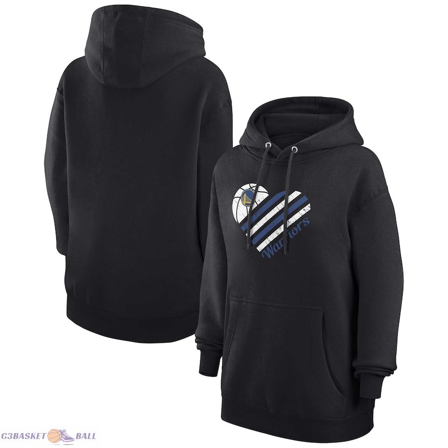 Women's Golden State Warriors G-III 4Her by Carl Banks Black Heart Pullover Hoodie