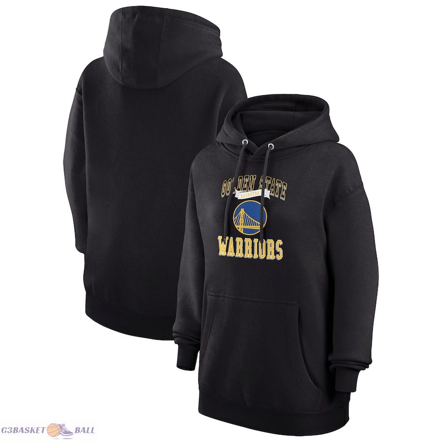 Women's Golden State Warriors G-III 4Her by Carl Banks Black Graphic Fleece Pullover Hoodie