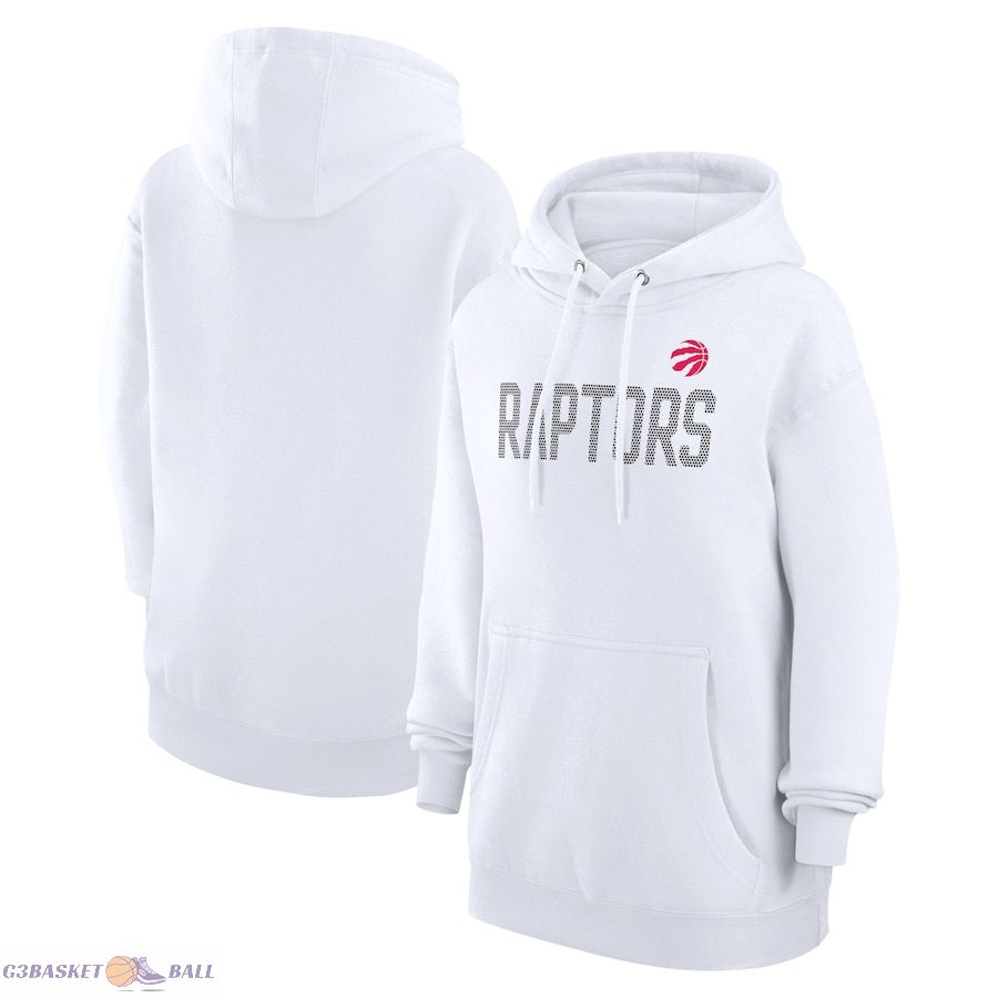 Women's Toronto Raptors G-III 4Her by Carl Banks White Dot Print Pullover Hoodie