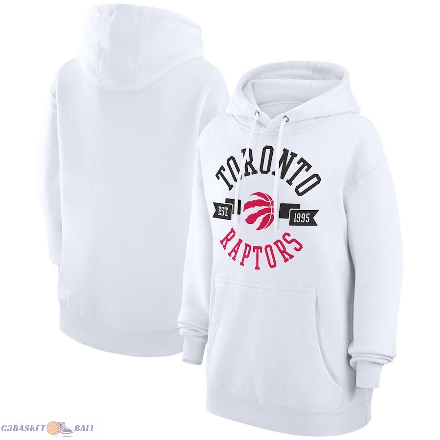 Women's Toronto Raptors G-III 4Her by Carl Banks White City Pullover Hoodie