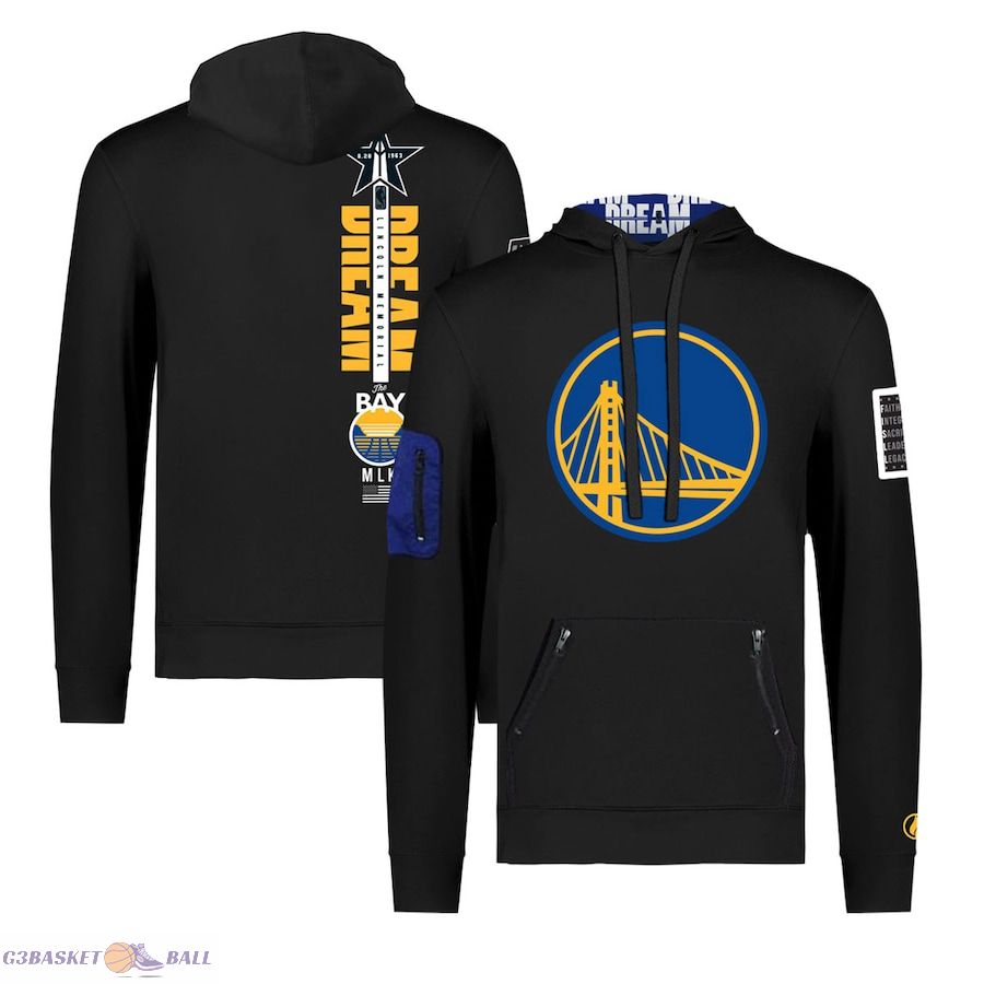 Unisex Golden State Warriors FISLL x Black History Collection Black Pullover Hoodie