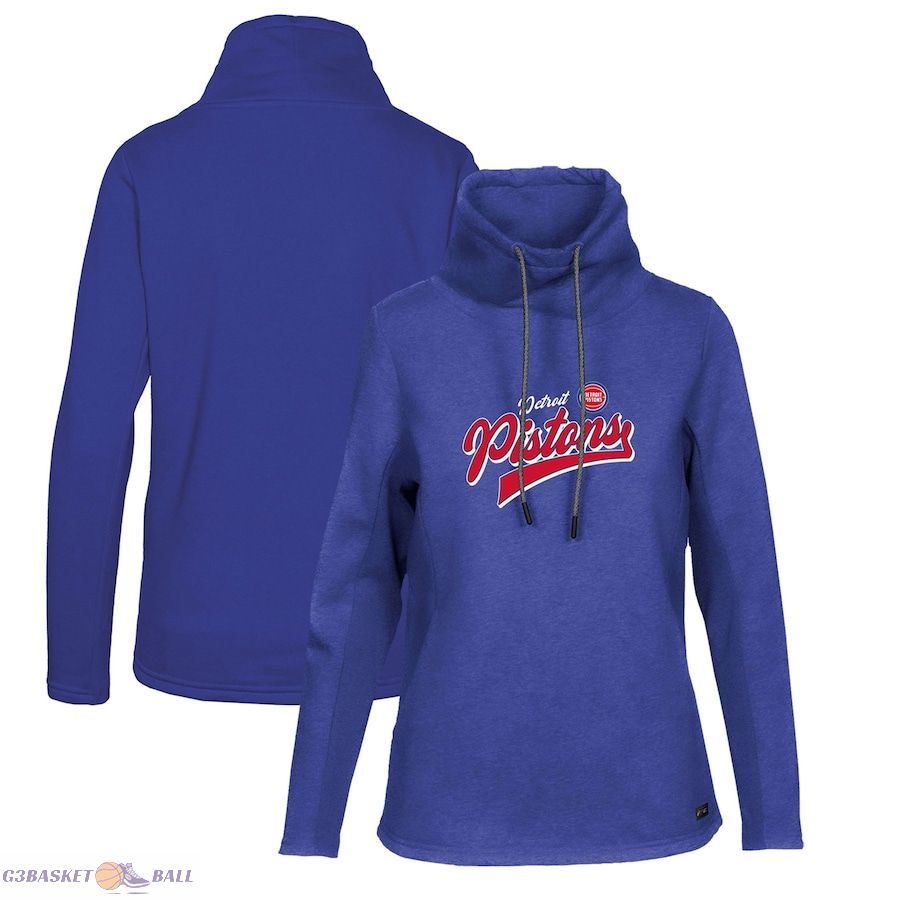 Women's Detroit Pistons Levelwear Blue Loop Retro Pullover Hoodie