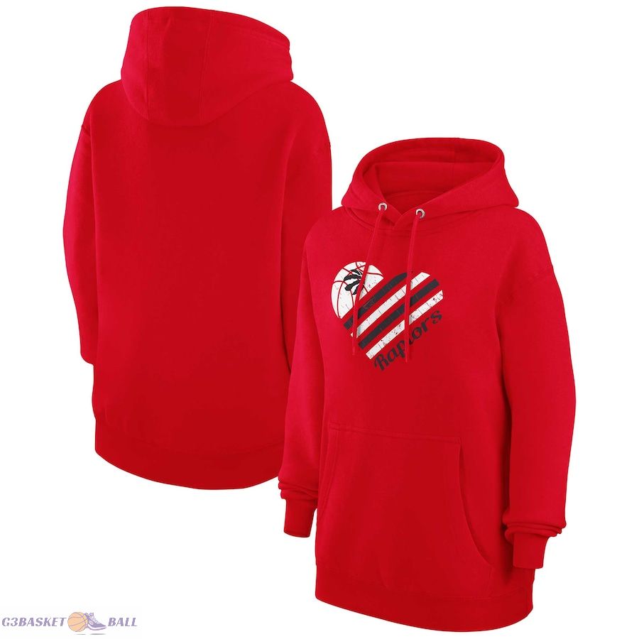 Women's Toronto Raptors G-III 4Her by Carl Banks Red Heart Pullover Hoodie