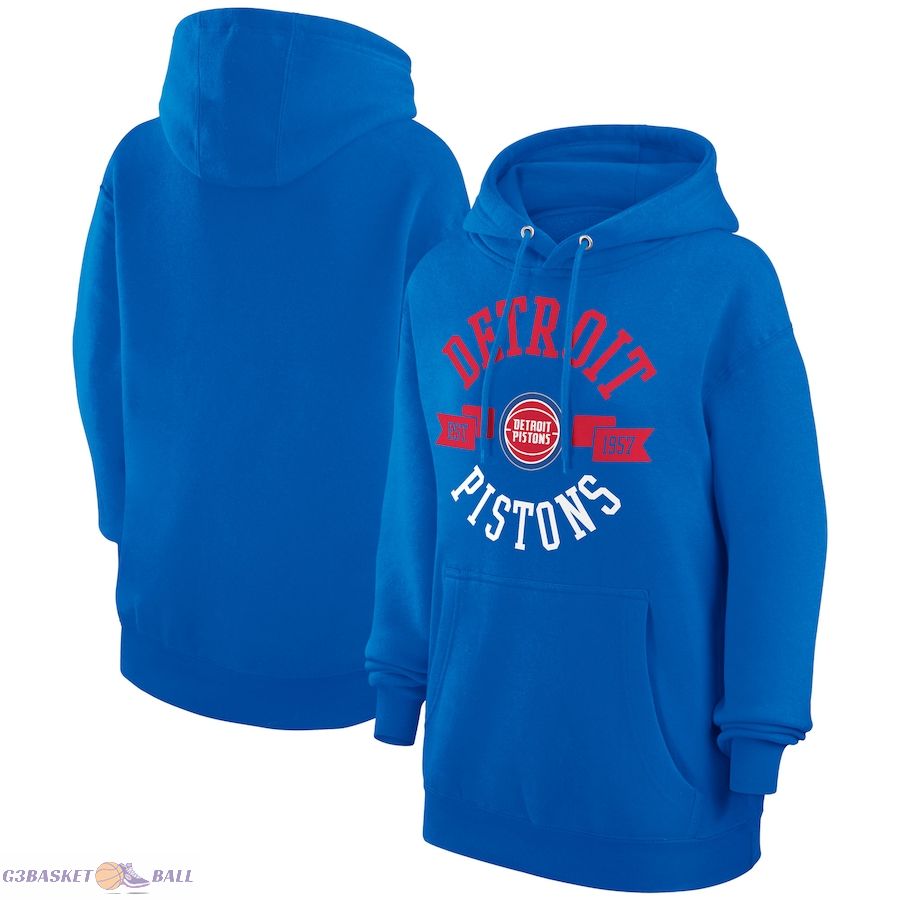 Women's Detroit Pistons G-III 4Her by Carl Banks Blue City Pullover Hoodie