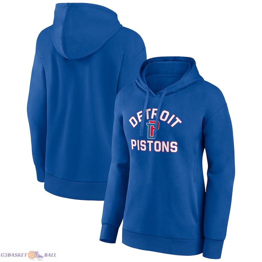 Women's Detroit Pistons Blue Overtime Pullover Hoodie