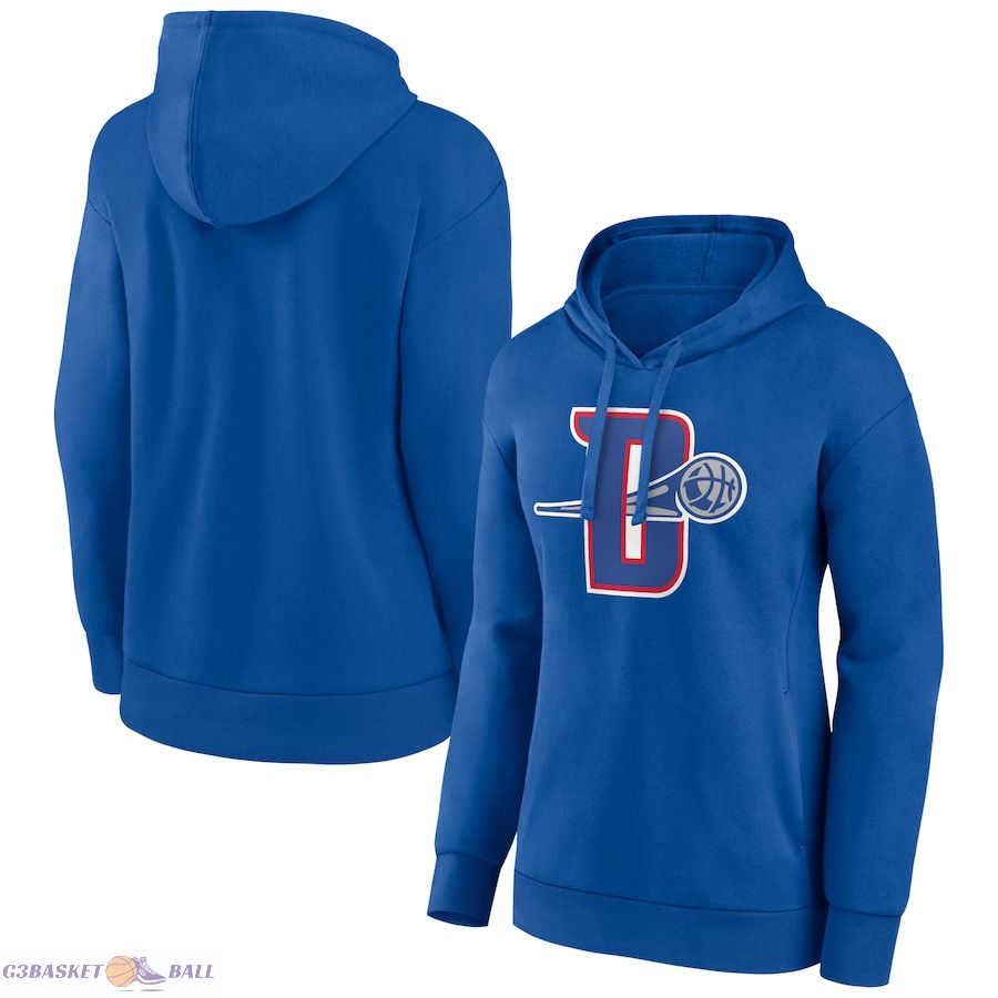 Women's Detroit Pistons Blue Alternate Logo Pullover Hoodie