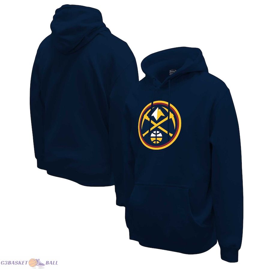 Unisex Denver Nuggets Stadium Essentials Navy Primary Logo Pullover Hoodie