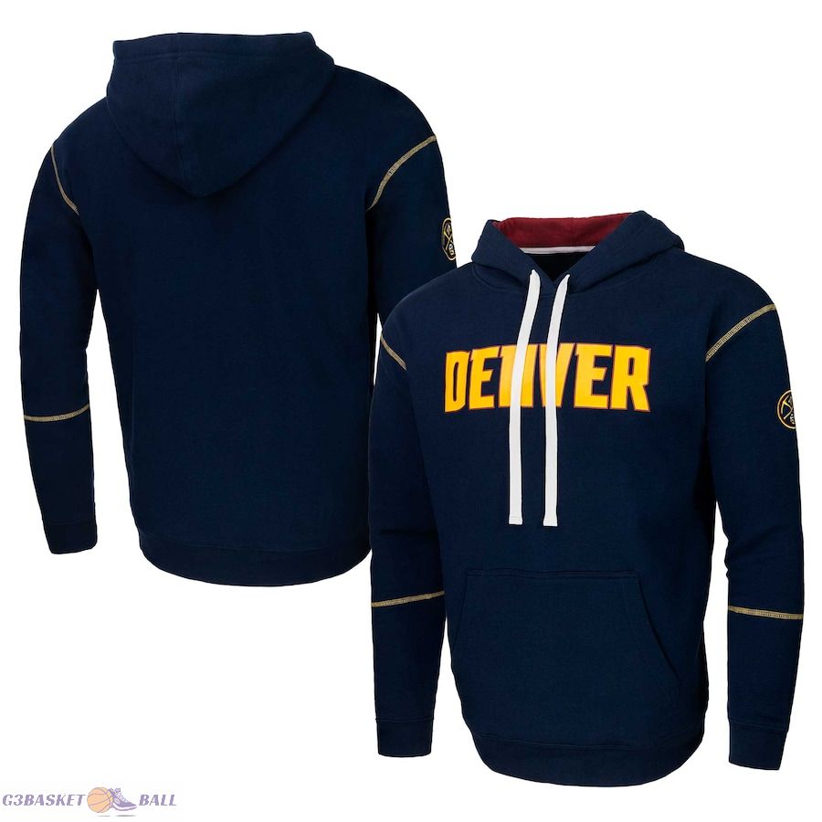 Unisex Stadium Essentials Denver Nuggets Navy Monument Pullover Hoodie