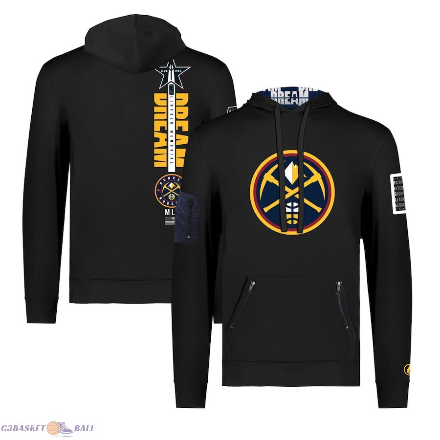 Unisex Denver Nuggets FISLL x Black History Collection Black Pullover Hoodie