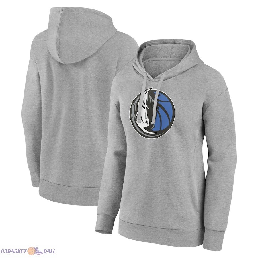 Women's Dallas Mavericks Gray Primary Logo Pullover Hoodie