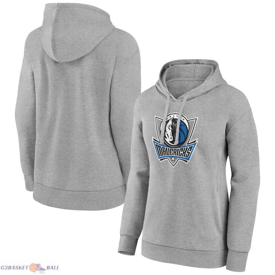 Women's Dallas Mavericks Gray Alternate Logo Pullover Hoodie