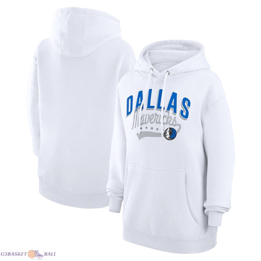 Women's Dallas Mavericks G-III 4Her by Carl Banks White Filigree Logo Pullover Hoodie