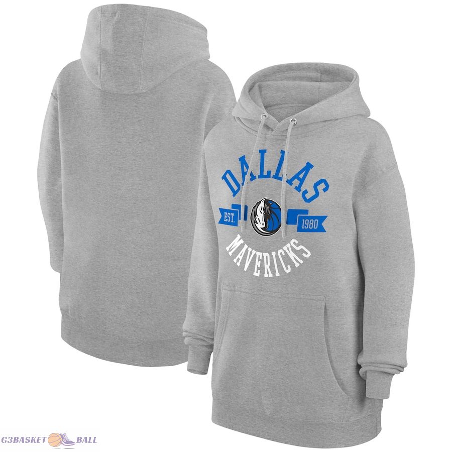 Women's Dallas Mavericks G-III 4Her by Carl Banks Heather Gray City Pullover Hoodie