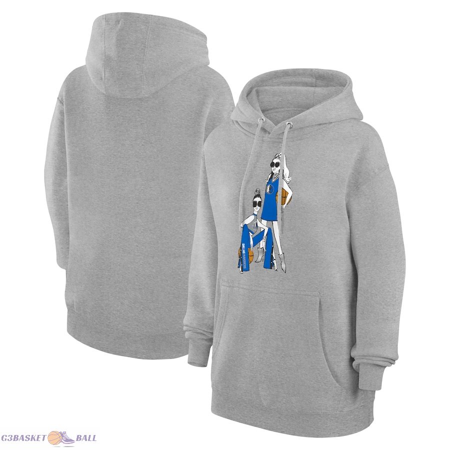 Women's Dallas Mavericks G-III 4Her by Carl Banks Heather Gray Basketball Girls Fleece Pullover Hoodie