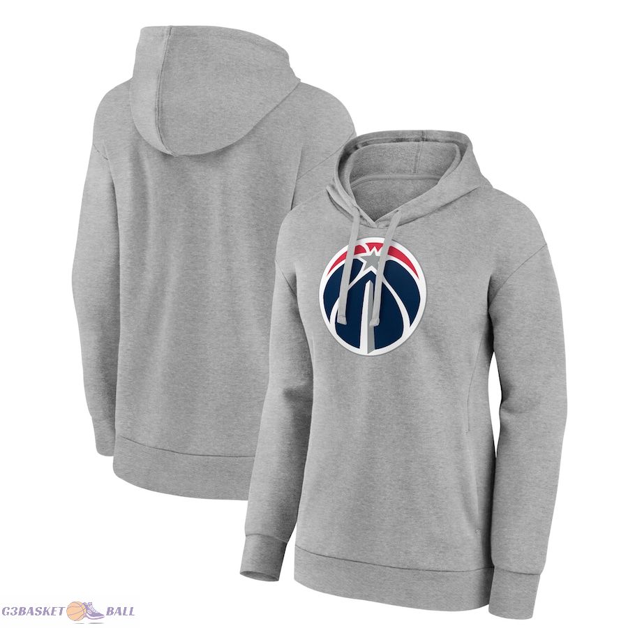 Women's Washington Wizards Gray Primary Logo Pullover Hoodie