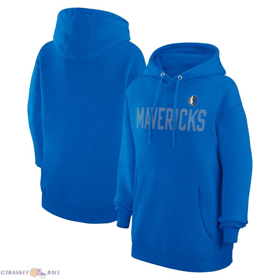 Women's Dallas Mavericks G-III 4Her by Carl Banks Blue Dot Print Pullover Hoodie