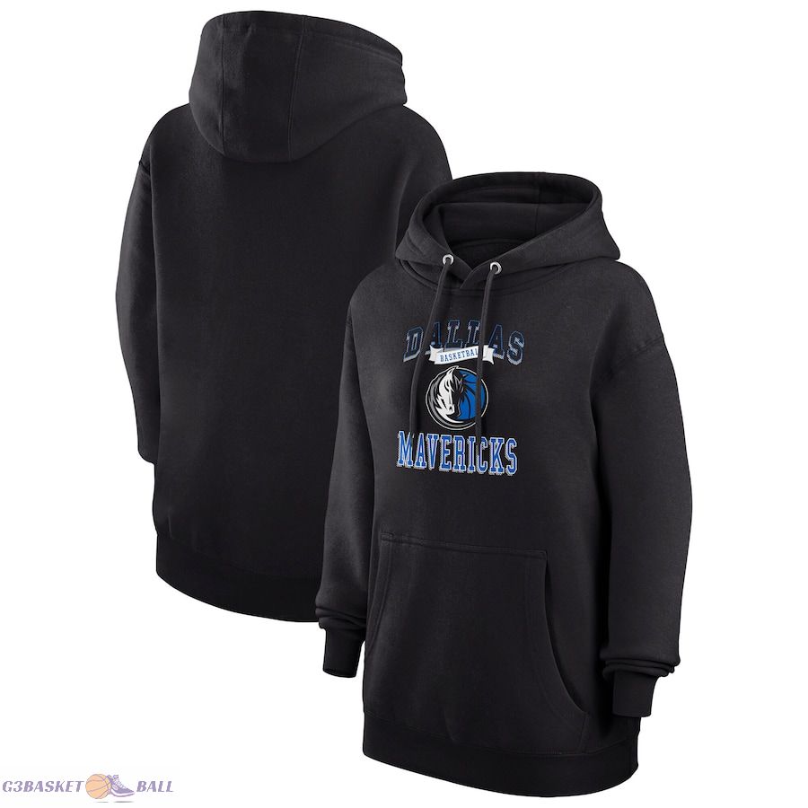 Women's Dallas Mavericks G-III 4Her by Carl Banks Black Graphic Fleece Pullover Hoodie