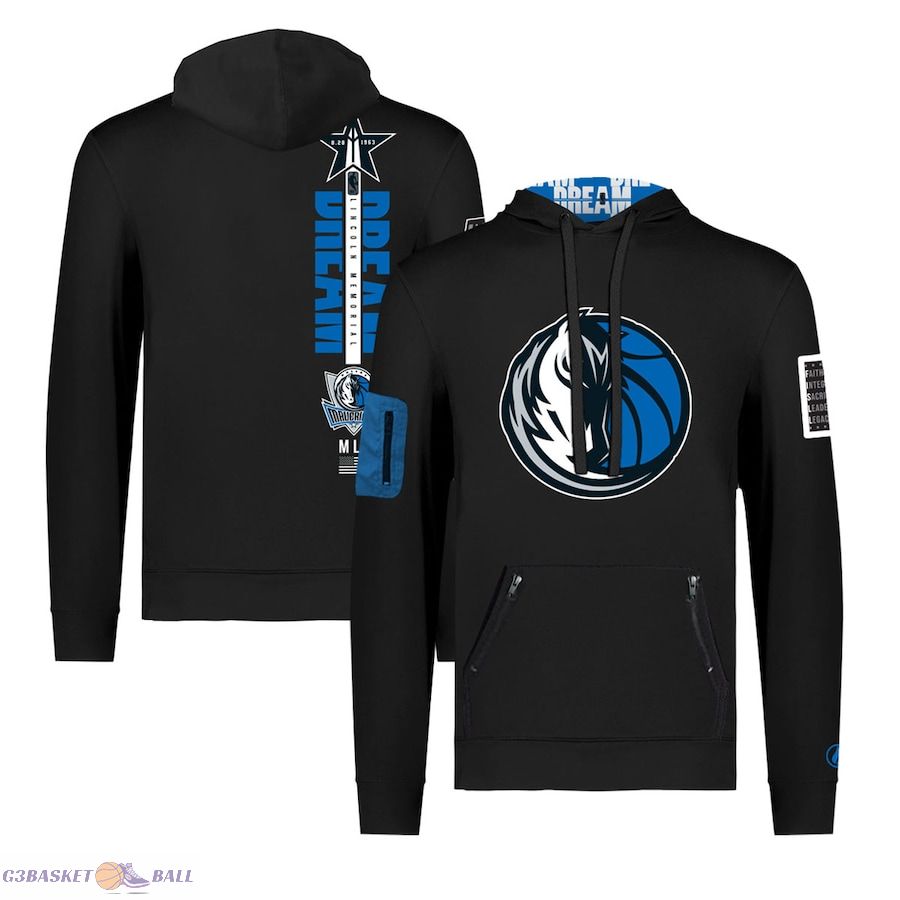 Unisex Dallas Mavericks FISLL x Black History Collection Black Pullover Hoodie