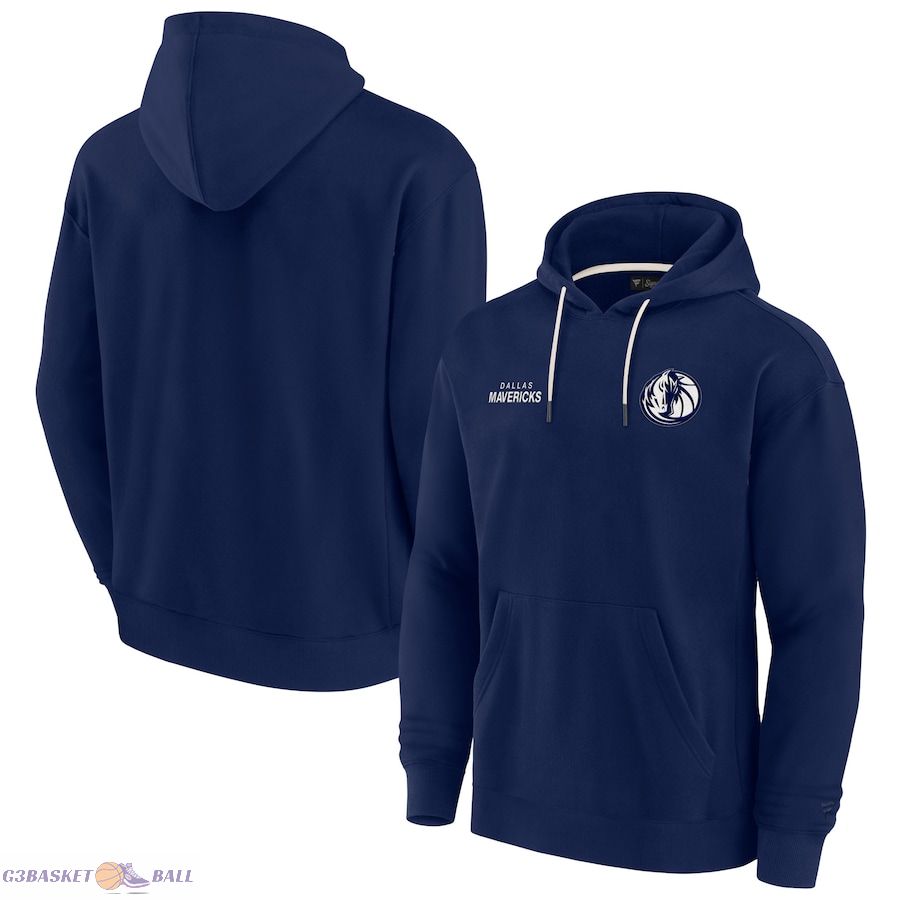 Unisex Dallas Mavericks Fanatics Navy Elements Super Soft Fleece Pullover Hoodie