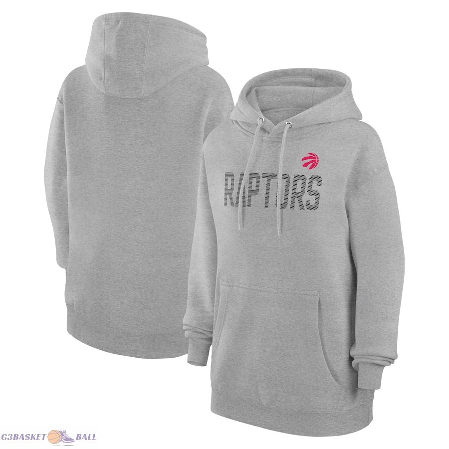 Women's Toronto Raptors G-III 4Her by Carl Banks Heather Gray Dot Print Pullover Hoodie