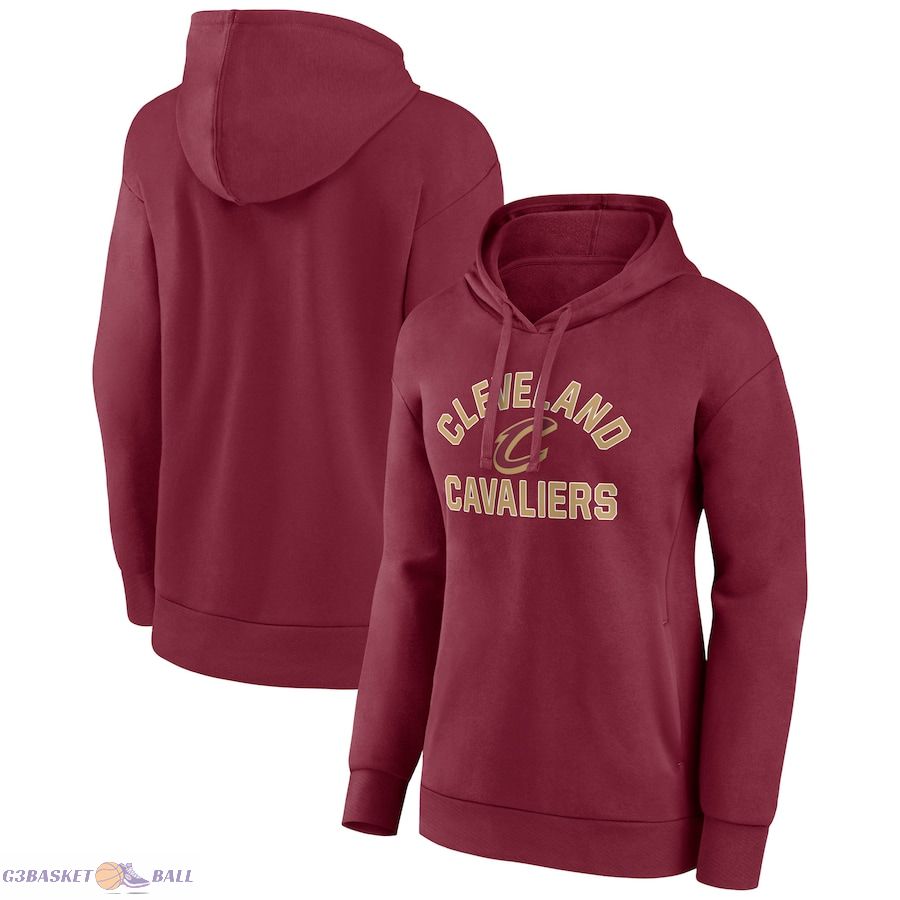 Women's Cleveland Cavaliers Wine Overtime Pullover Hoodie