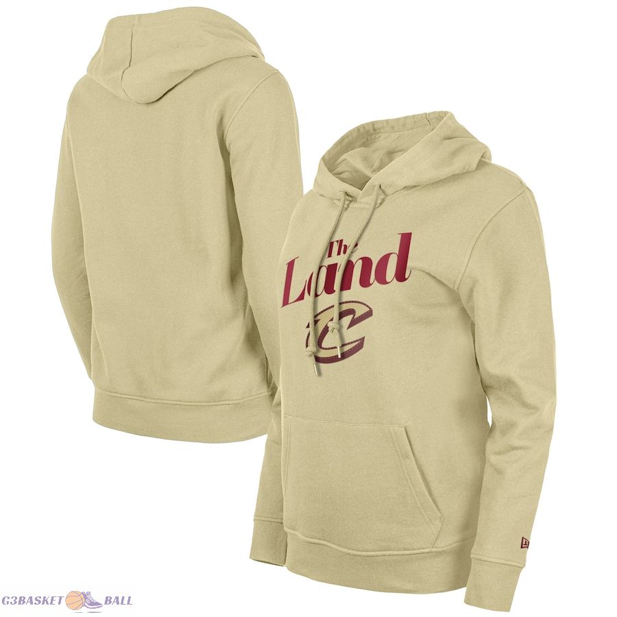 Women's Cleveland Cavaliers New Era Tan 2023/24 City Edition Pullover Hoodie