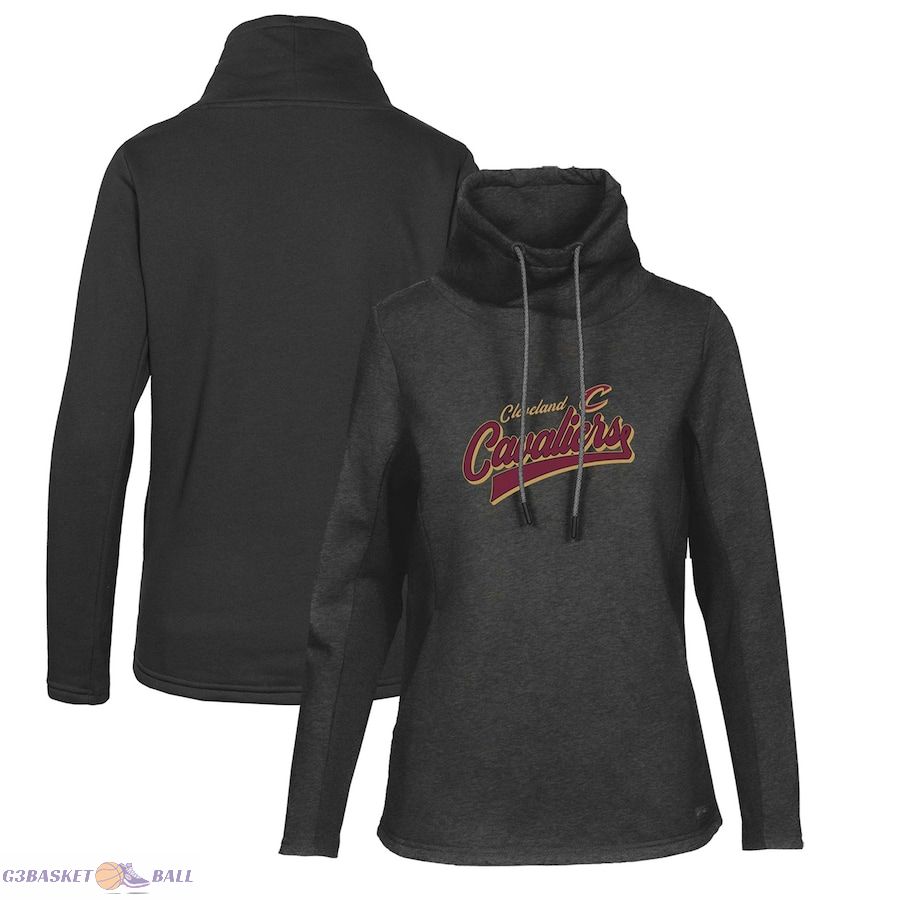 Women's Cleveland Cavaliers Levelwear Black Loop Retro Pullover Hoodie