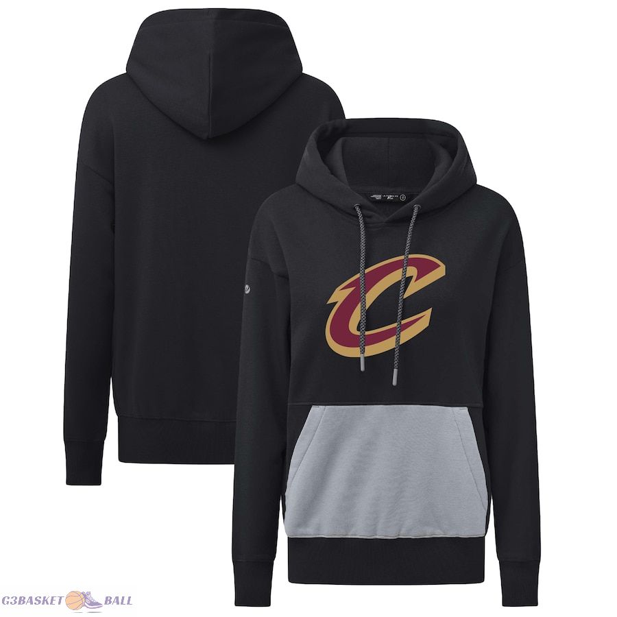 Women's Cleveland Cavaliers Levelwear Black Bonfire Pullover Hoodie