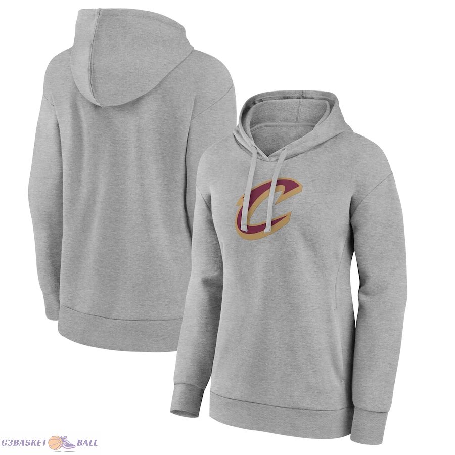 Women's Cleveland Cavaliers Gray Alternate Logo Pullover Hoodie