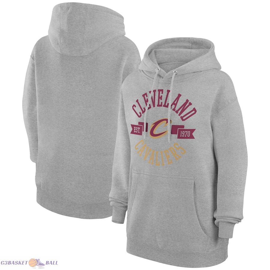 Women's Cleveland Cavaliers G-III 4Her by Carl Banks Heather Gray City Pullover Hoodie