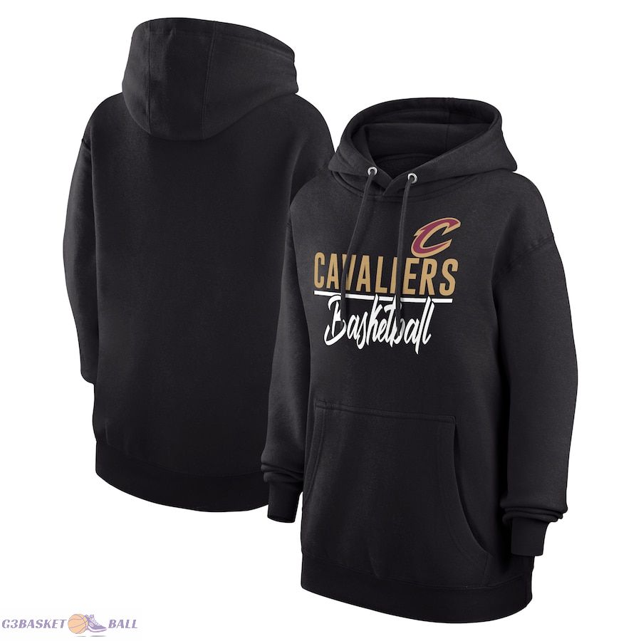 Women's Cleveland Cavaliers G-III 4Her by Carl Banks Black Graphics Fleece Pullover Hoodie