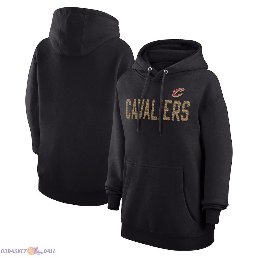 Women's Cleveland Cavaliers G-III 4Her by Carl Banks Black Dot Print Pullover Hoodie