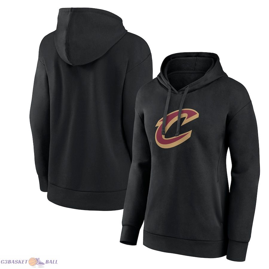 Women's Cleveland Cavaliers Black Primary Logo Pullover Hoodie