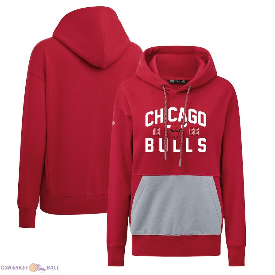 Women's Chicago Bulls Levelwear Red Bonfire Pullover Hoodie