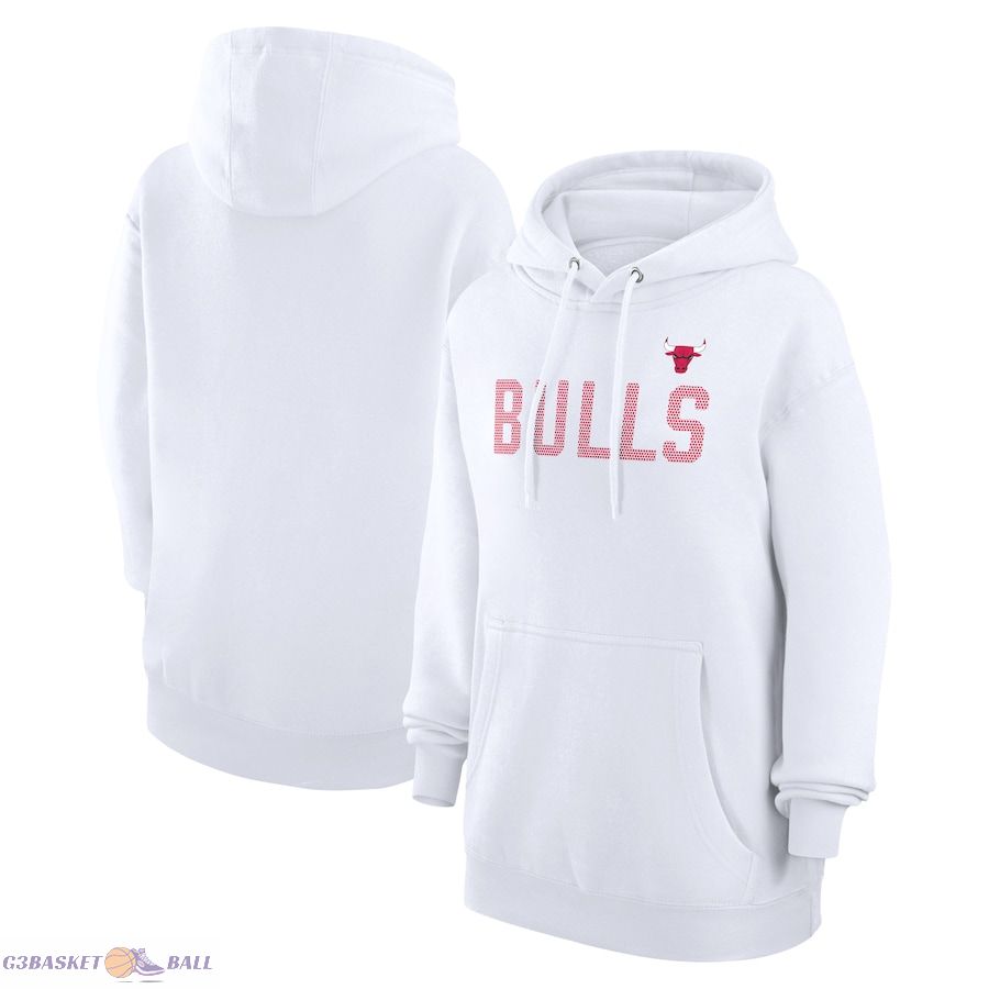 Women's Chicago Bulls G-III 4Her by Carl Banks White Dot Print Pullover Hoodie