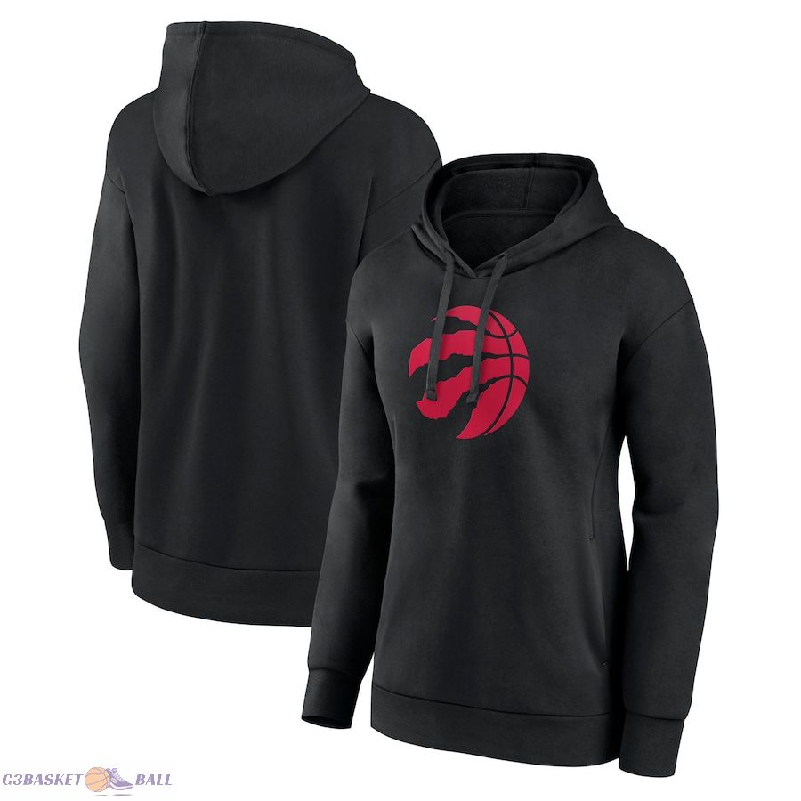 Women's Toronto Raptors Black Primary Logo Pullover Hoodie