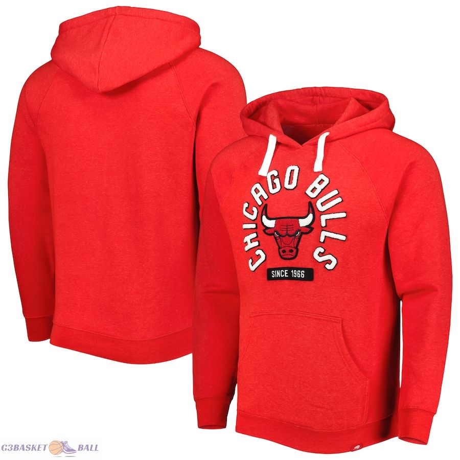 Unisex Chicago Bulls Sportiqe Red Athos Olson Tri-Blend Pullover Hoodie