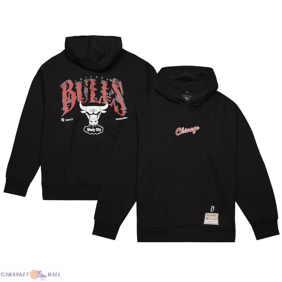 Unisex Chicago Bulls Black SUGA x NBA by Mitchell & Ness Capsule Collection Glitch Pullover Hoodie