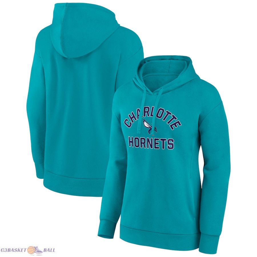 Women's Charlotte Hornets Teal Overtime Pullover Hoodie