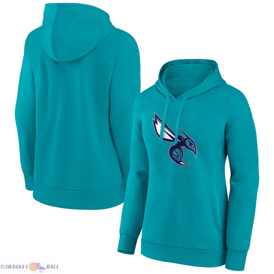 Women's Charlotte Hornets Teal Alternate Logo Pullover Hoodie