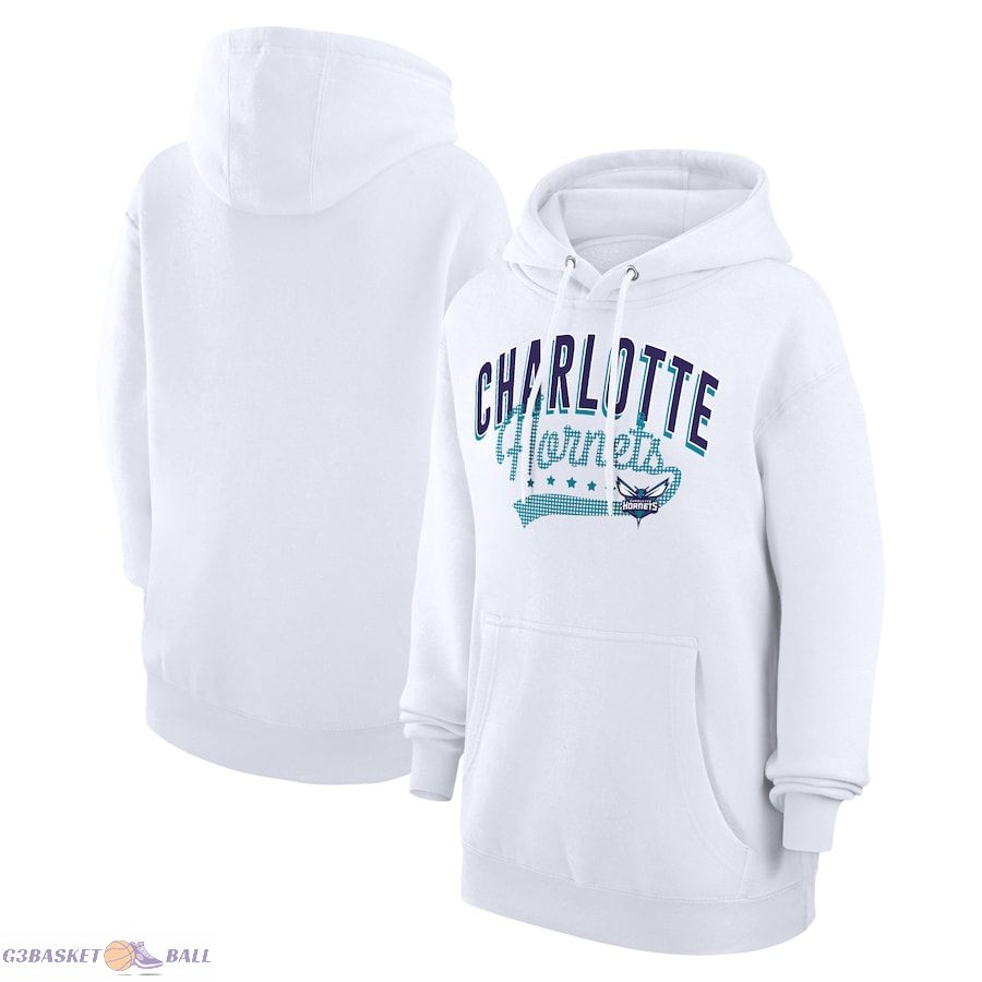 Women's Charlotte Hornets G-III 4Her by Carl Banks White Filigree Logo Pullover Hoodie