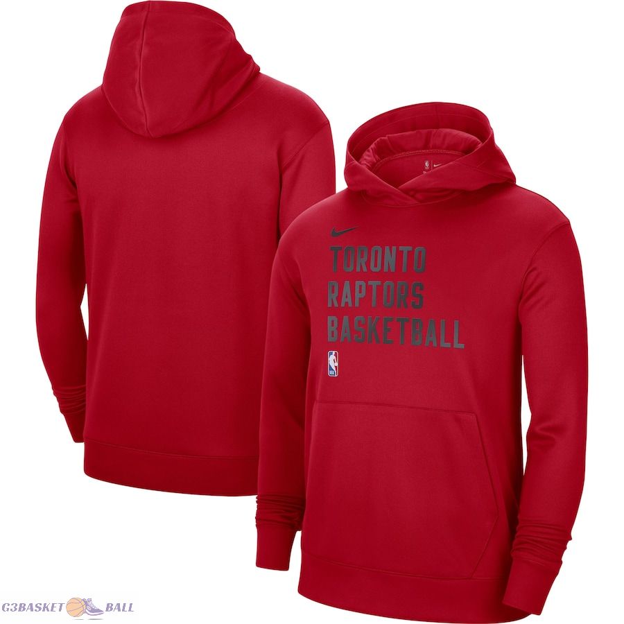 Unisex Toronto Raptors Nike Red 2023/24 Performance Spotlight On-Court Practice Pullover Hoodie